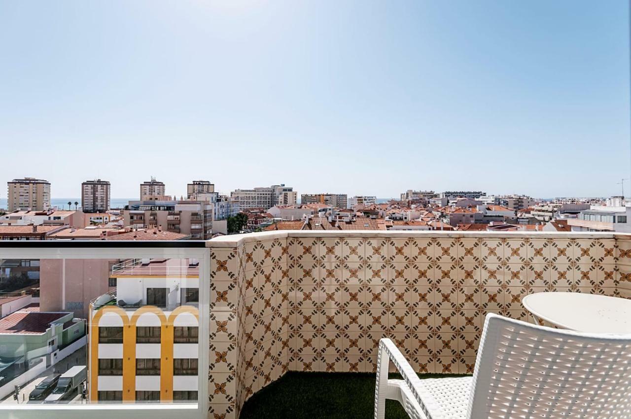 Lovely Lisboa Costa Da Caparica Seaview Apartment Luaran gambar
